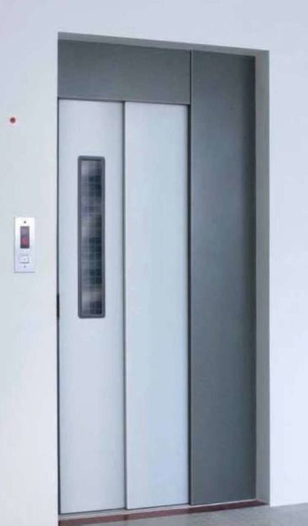 Manual lift doors with a vision panel